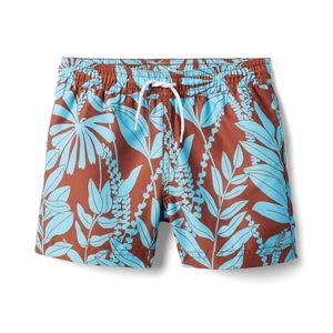 Janie & Jack boys Size 4 tropical print swim trunk